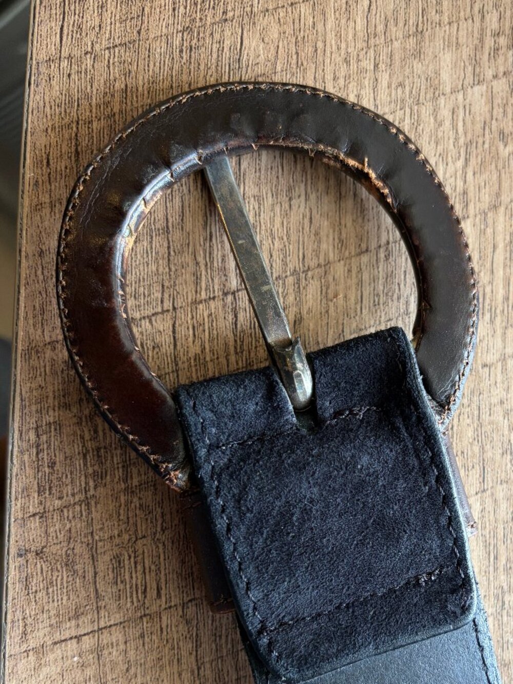 Vintage Linea Pelle Mira K Italian Leather Suede Applique Belt - Woman's Small - Picture 10 of 12